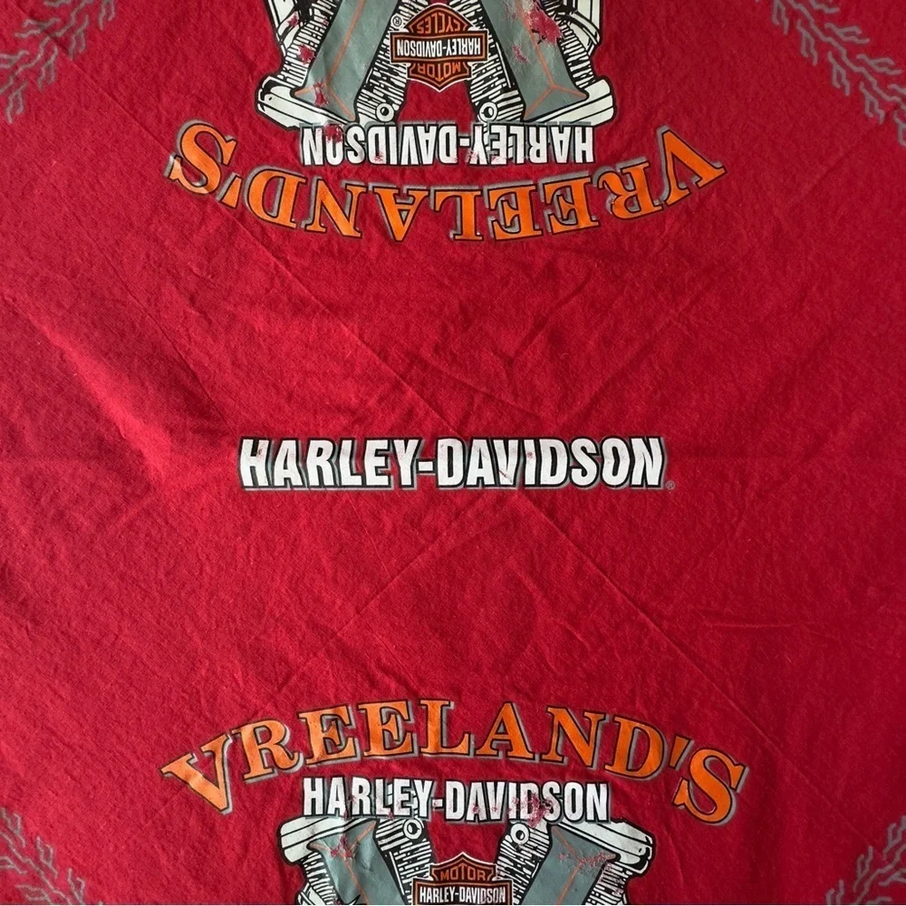 VTG Y2K 05 Harley-Davidson Red Graphic Bandana